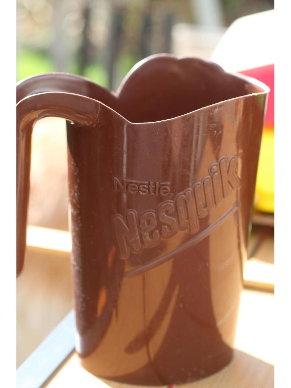 Vintage Nesquik Brown Plastic Milk Pitcher | Nestlé Chocolate